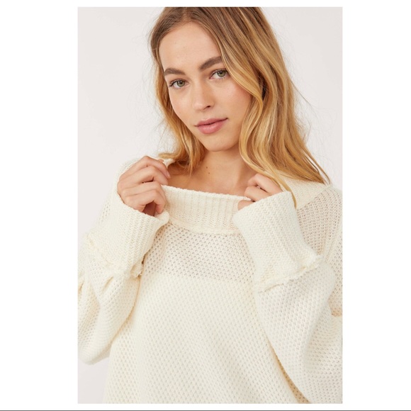 FREE PEOPLE SWEATER BOHO 90s VIBES FLOWY PULLOVER OVERSIZED TUNIC A2C - Picture 6 of 10